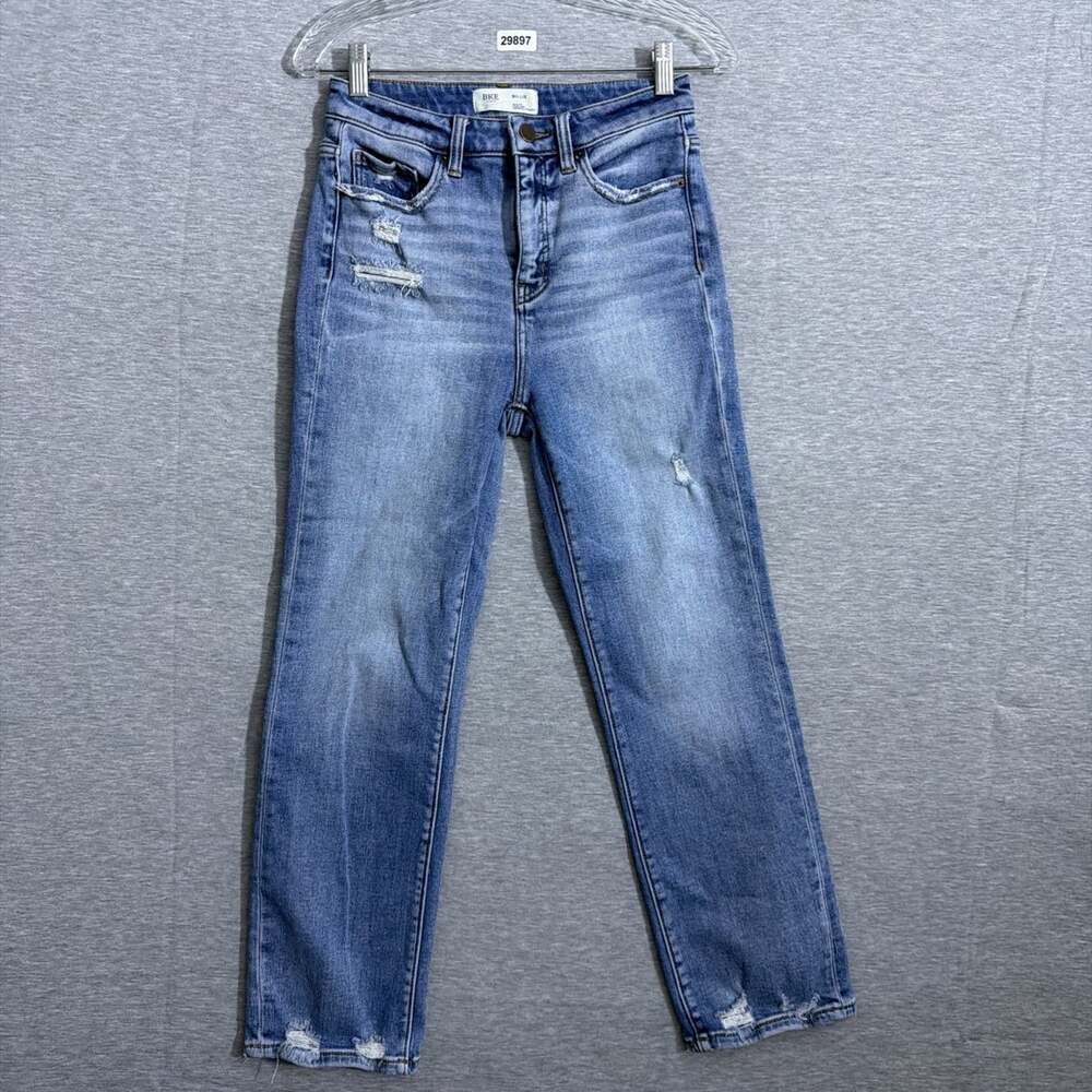 Buckle BKE Women's 27x28 Billie Slim Fit High Rise Cropped Straight Leg Jeans